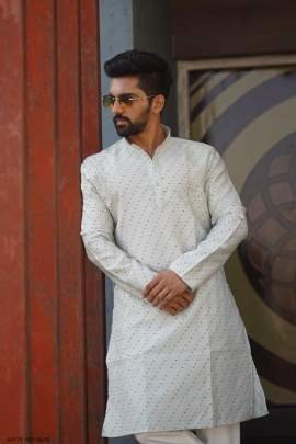Raksha Bandhan Special Sky Blue Mens Kurta Pajama