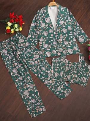 Rama Attractive and Uniqe Magic Cotton Cord Set With Jacket