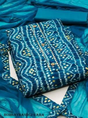 Rama Bandhani Bombay Cotton Printed Dress Material