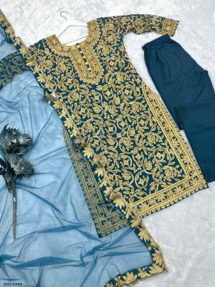Rama Beautiful Wedding Embroidered Georgette Suits Set