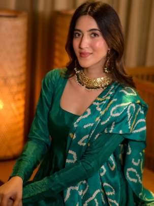 Rama Colour Chinon Silk Anarkali Suit