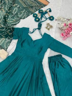 Rama Colour Chinon Silk Anarkali Suit