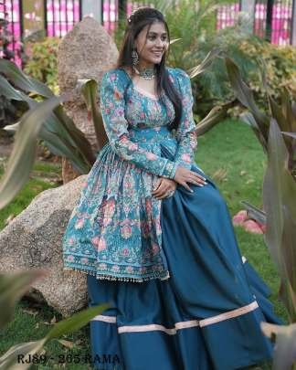 Rama Colour Fiyona silk Fancy Indo Western Lehenga Choli