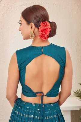 Rama Embroidered Readymade Lehenga Choli for Wedding Function