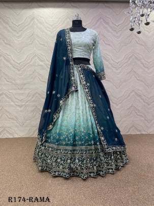 Rama Exclusive Wedding 5MM Sequence And Embroidered Lehenga Choli