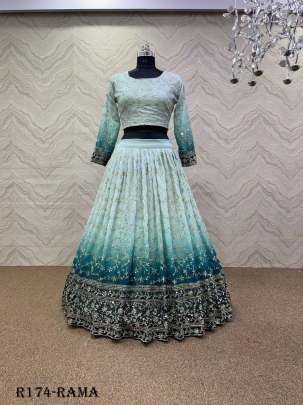 Rama Exclusive Wedding 5MM Sequence And Embroidered Lehenga Choli