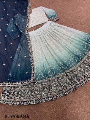 Rama Exclusive Wedding 5MM Sequence And Embroidered Lehenga Choli