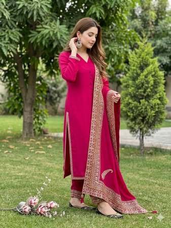 Elegant Pink Ethnic Kurta Palazzo Set