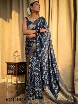 Rama Luxury Look Pure Banarasi Soft Silk Saree