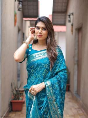 Rama Pushpavati Soft Dola Silk Saree