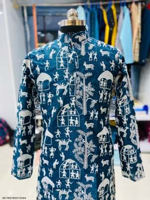 Rama The Forest Fancy Printed Mens Kurta With Payjama