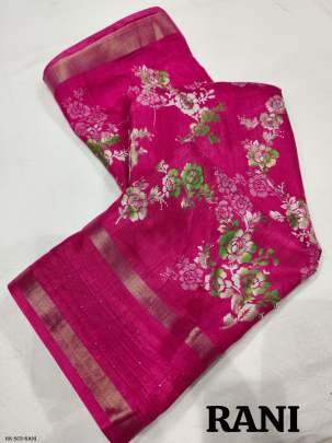 Rani Fancy Sequins Crape Silk Saree