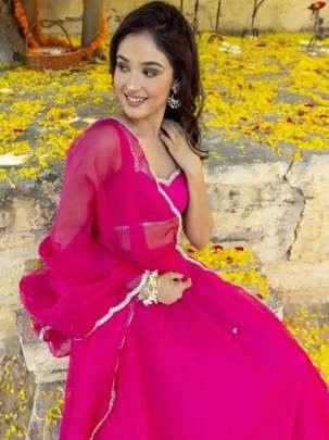 Rani Pink Colour Embroidery Work Lehenga Choli With Dupatta