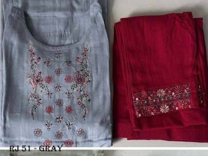 Rayon Office Wear Gray  Full sleeve 2 pcs set