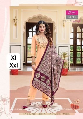 Nayakaa vol-3 rayon top pent  with dupatta set