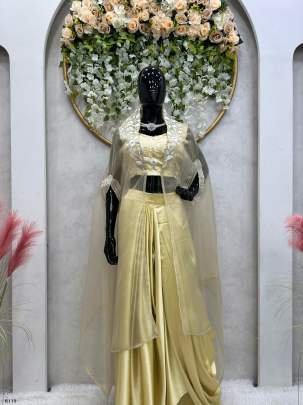 Ready to Wear Japan Satin Indo Western Dress