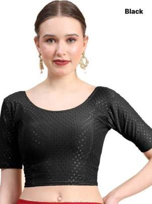 Readymade Round Neck Blouse Soft Cotton Lycra