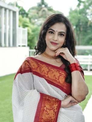 Red Attractive Soft Lichi Silk Saree With Jacquard Border