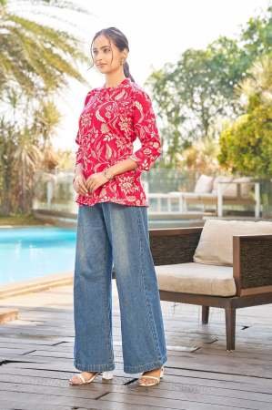 Summer Wear Rayon Floral Printed Top