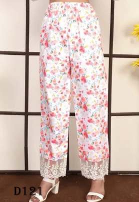 Reyon With Digital Printed Kurti With Bottom With Fancy Lace