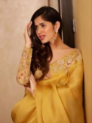 Rich Lady Party Wear Look Titan Yellow Cut Work Soft Organza Saree