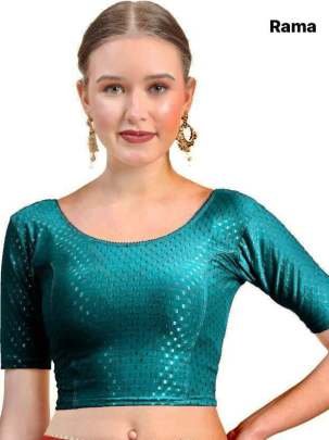 Round Neck Readymade Stretchable Cotton Blouse