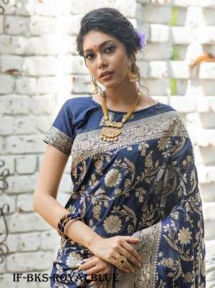 Royal Blue Designer Soft Banarasi Katan Silk Saree