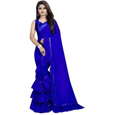 Ruffle saree