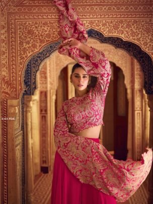 Sayuri Designer Present Pink Designer Indo-western Attire