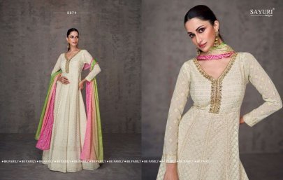 sayuri designer qurbat real georgette gown with embroidered work
