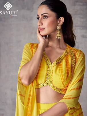 Sayuri Presents Kashvi 5466 Series Indo Western Dress-Yellow 5469