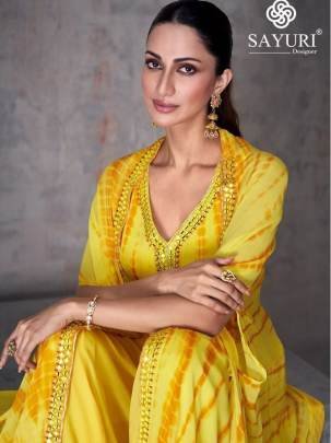 Sayuri Presents Kashvi 5466 Series Indo Western Dress Yellow 5469