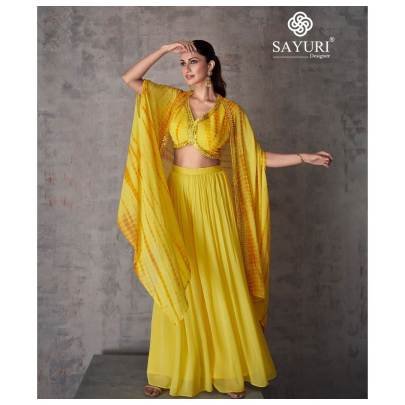 Sayuri Presents Kashvi 5466 Series Indo Western Dress Yellow 5469
