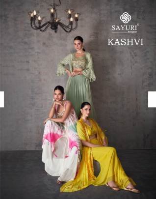 Sayuri Presents Kashvi 5466 Series Indo Western Dress Yellow 5469