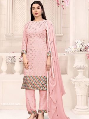 sea green georgette sequence embroidered work semi stitched suit