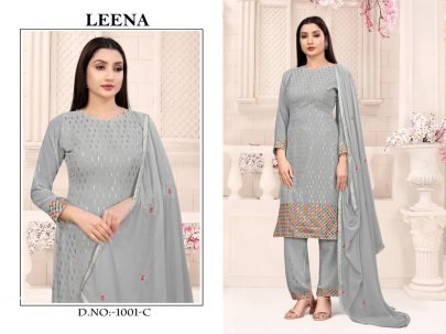 sea green georgette sequence embroidered work semi stitched suit