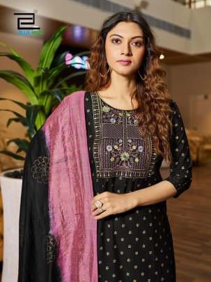 Shanaya By Inli Brand Festival Wear Embroidery Work Rayon Three Piece Set