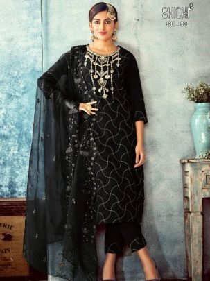 Shichi Baani Silk With Fancy Work Kurti Set 