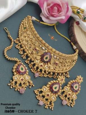 Jodha Akbar Wedding Bridal Gold Plated Choker           