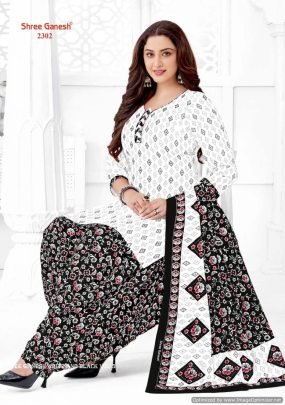 Shree Ganesh White And Black Vol 3 Catalog Dress Material From Fab Funda