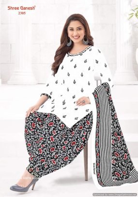Shree Ganesh White And Black Vol 3 Catalog Dress Material From Fab Funda