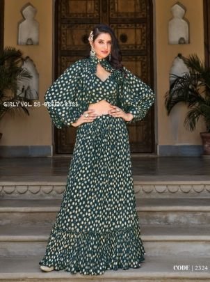 Shubhkala Present New Exclusive Foil Printed Stitched Lehenga Choli with Fancy Dupatta -2324