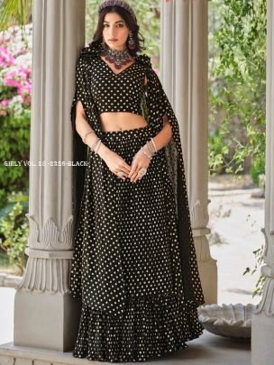 Shubhkala Present New Exclusive Foil Printed Stitched Lehenga Choli with Fancy Dupatta -2326