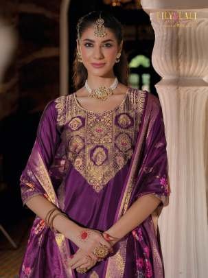 Silkyness 3 Branded And Gorgeous Handwork Organza Jacquard Kurtis Set