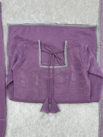 Simple And  Beautiful Lavender Farshi Salwar Suit