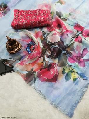 Sirowski Diamond Work Sky Blue Saree