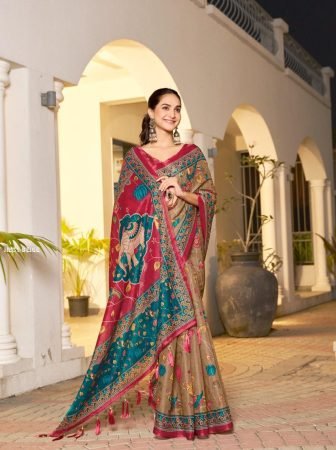 Soft Handloom Traditional Floral Print Saree