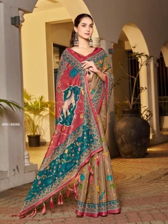 Soft Handloom Traditional Floral Print Saree