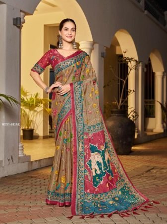 Soft Handloom Traditional Floral Print Saree