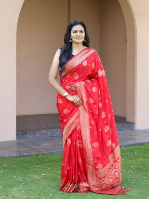 Soft Lichi Silk Saree Rich Traditional Look
